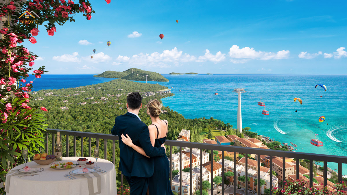 View từ căn hộ Hillisde ra những h&ograve;n đảo Nam Ph&uacute; Quốc